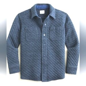 J.Crew Crew Cuts Boys quilted Blue Wash Shacket Small 6 7